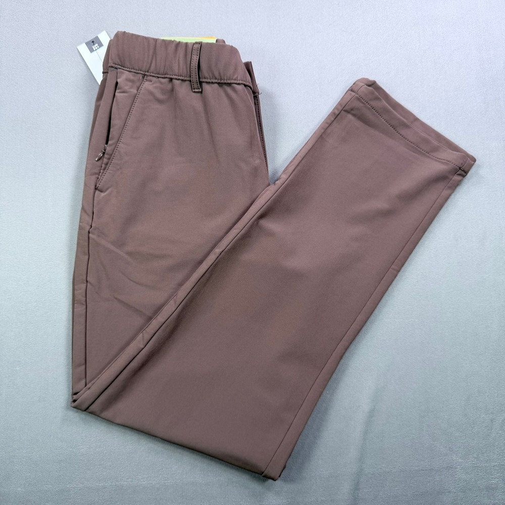 Goodfellow Mens S Brown Polyester Spandex Performance Chino Stretch Golf Pants